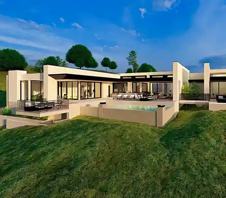 The picture shows a rendering of a custom home created by JDB builders Feb 24, 2025 Version 2