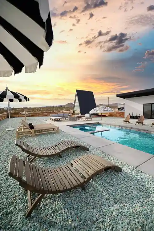 Photo shows paradise desert retreat built by JDB Builders